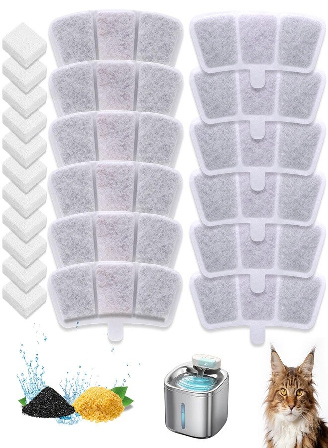 AnyEnjoy Cat Water Fountain Filter, 12 Pack Fountain Filter Replacement Compatible with Oneisall Cat Water Fountain PW04 3.5L/118oz - Image 1