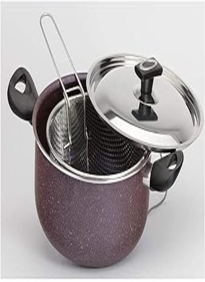 LAZORD Lazord Cooking Pot With Colander, 24 Cm - Purple 