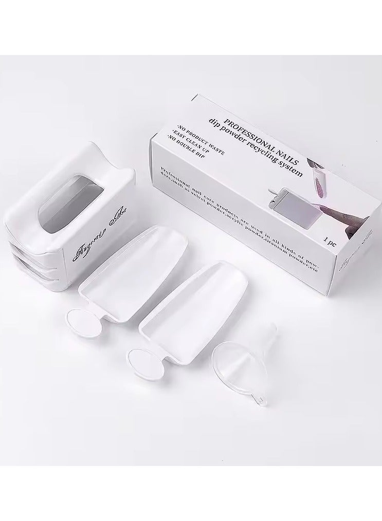 Goolsky French Portable Recovery Box For Nail Glitter Powder Container Recycling Dipping Powder Dust Tray Nail Art Caviar Sequin Storage - Image 3