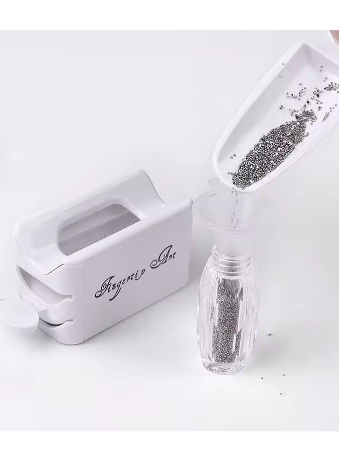 Goolsky French Portable Recovery Box For Nail Glitter Powder Container Recycling Dipping Powder Dust Tray Nail Art Caviar Sequin Storage - Image 4