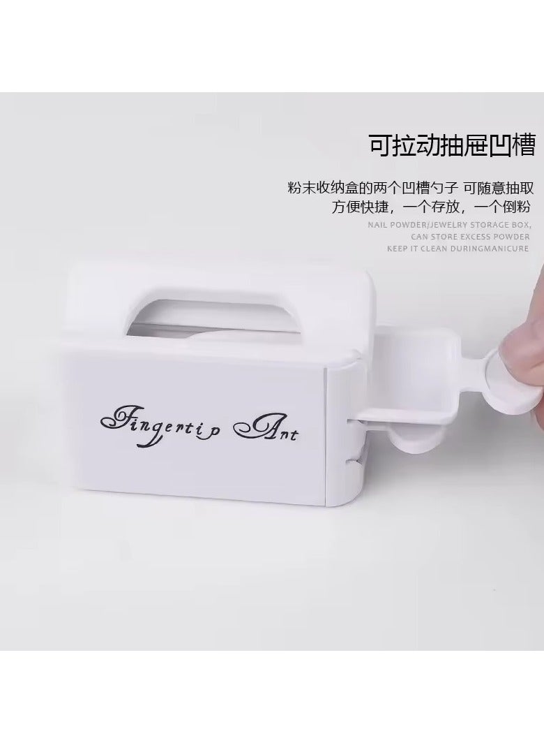 Goolsky French Portable Recovery Box For Nail Glitter Powder Container Recycling Dipping Powder Dust Tray Nail Art Caviar Sequin Storage - Image 5