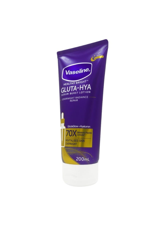Vaseline Gluta-Hya Serum Burst Lotion Overnight Raiance Repair  - 200ml - Image 1