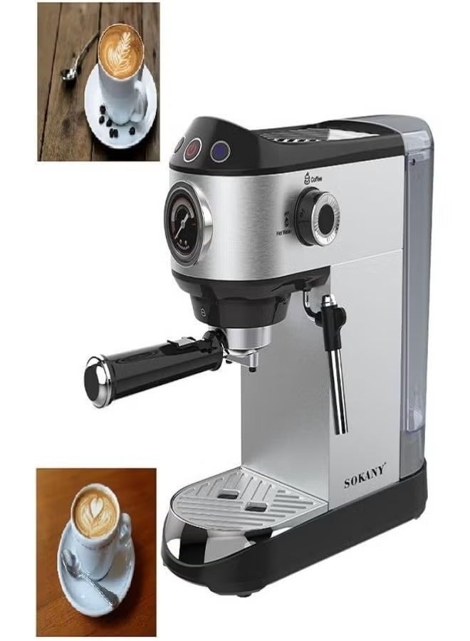 Sokany Coffee Maker, 1 Liter, 1450 Watts, Black & Silver - SK-696B - Image 4