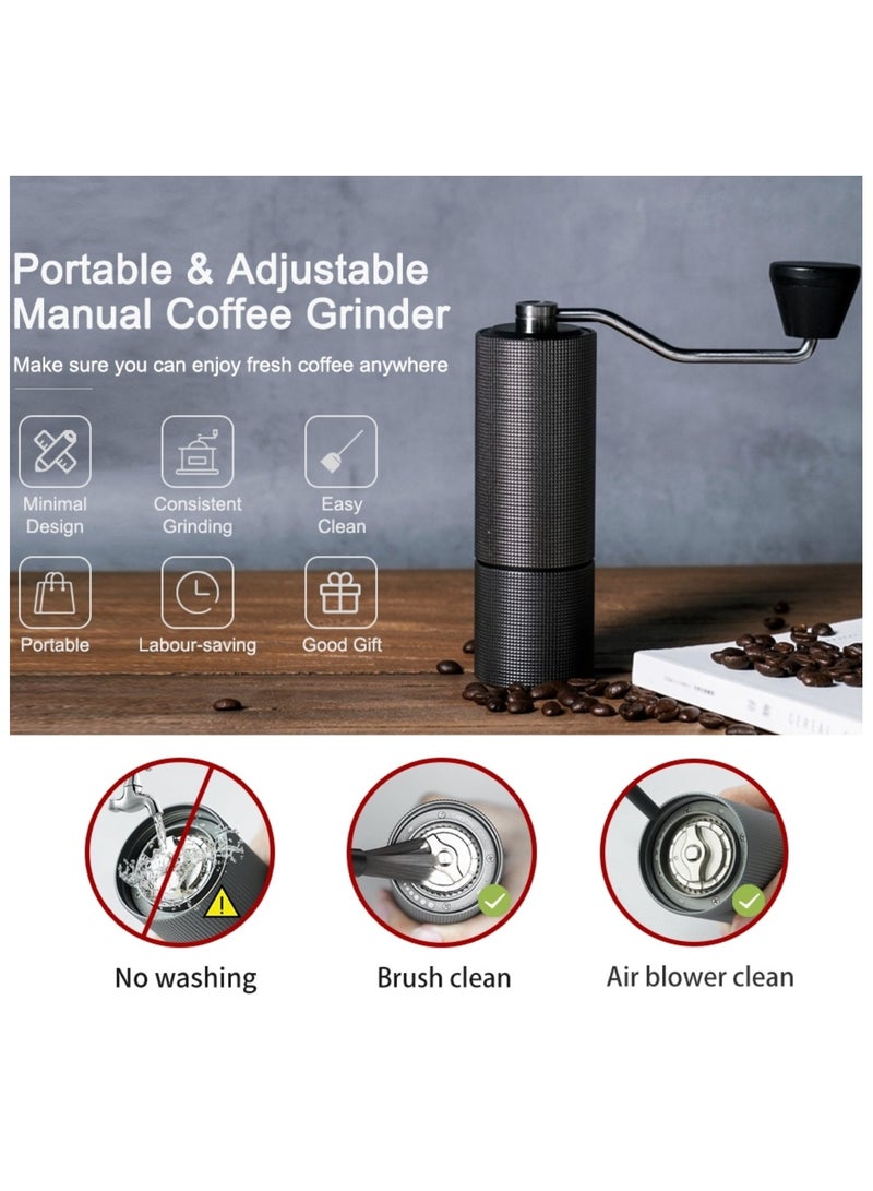 TIMEMORE Manual Coffee Grinder Capacity 25g with CNC Stainless Steel Conical Burr Internal Adjustable Setting Double Bearing Positioning French Press Coffee for Hand Grinder Gift - Image 2