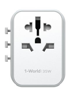 Momax Momax 1world pd35w 5 ports ac travel charger white  - Image 3