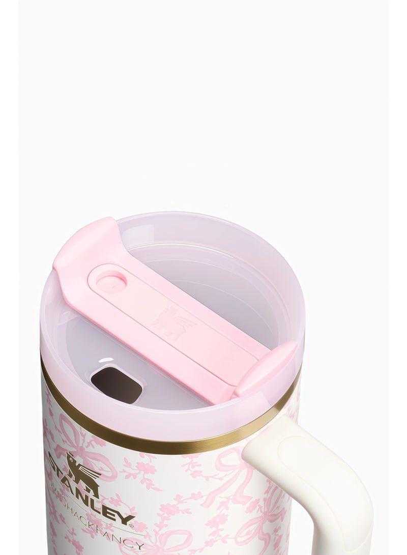 Stanley 1913 x LoveShackFancy Holiday Quencher® H2.0 FlowState™ Tumbler | 40 OZ-Coquette Bow Chantilly - Image 3