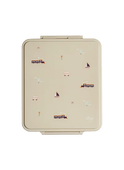 Citron Grand Lunchbox With 4 Compartments For Kids - Includes 1 Thermos Food Jar, Leak Proof And Bpa Free Lunch Box For Kids - Vehicles