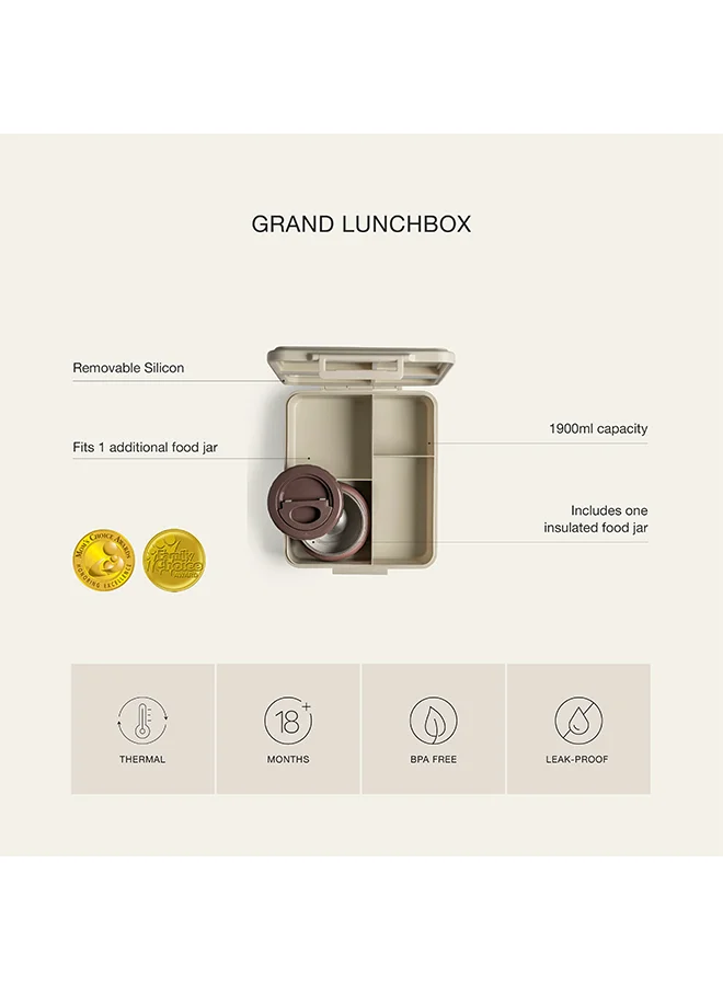 Citron Grand Lunchbox With 4 Compartments For Kids - Includes 1 Thermos Food Jar, Leak Proof And Bpa Free Lunch Box For Kids - Vehicles