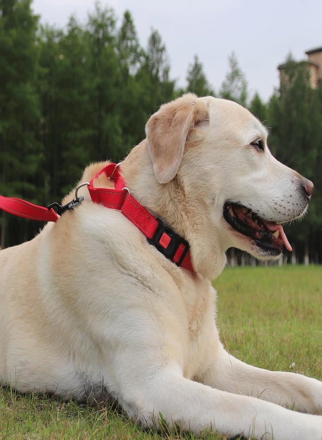 Joytale Martingale Collar for Dogs, Reflective Heavy Duty for Safety, Quick Release Buckle, Adjustable Nylon Collars for Small Dogs Walking Training, Red,S - Image 2