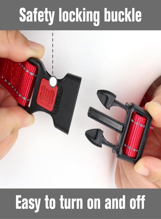 Joytale Martingale Collar for Dogs, Reflective Heavy Duty for Safety, Quick Release Buckle, Adjustable Nylon Collars for Small Dogs Walking Training, Red,S - Image 3