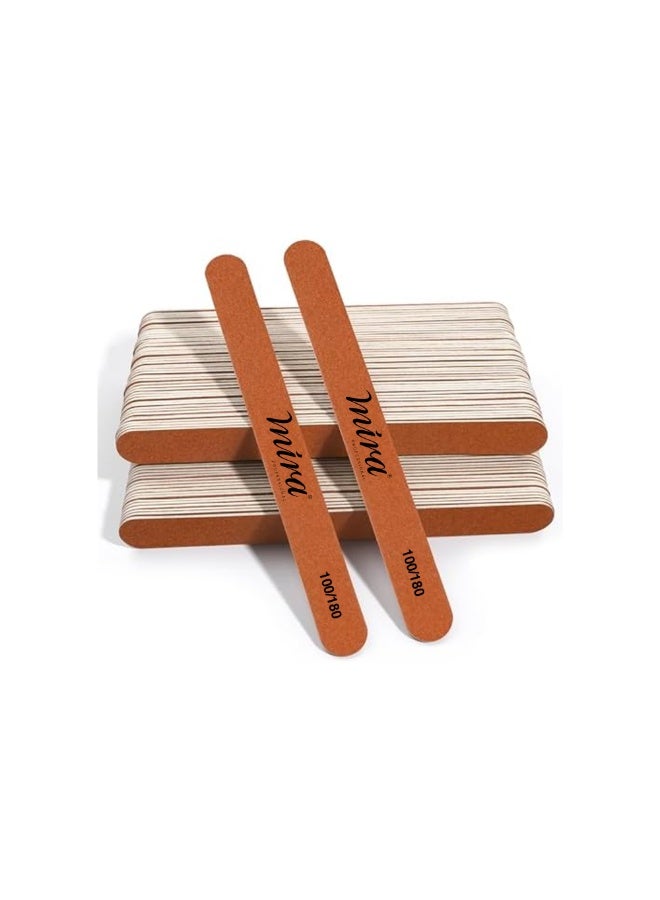 ميرا مبرد أظافر خشبي احترافي مستقيم، 50 قطعة ميرا 713 - Image 5