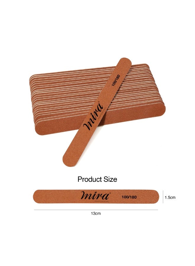 ميرا مبرد أظافر خشبي احترافي مستقيم، 50 قطعة ميرا 713 - Image 2