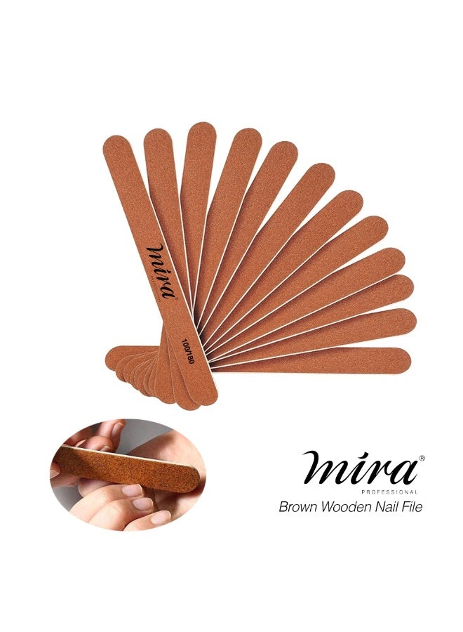 ميرا مبرد أظافر خشبي احترافي مستقيم، 50 قطعة ميرا 713 - Image 3