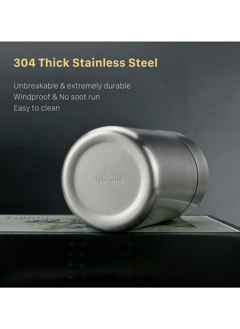 CMGTYYD Car Ashtray with Lid, Stainless Steel Smokeless Ashtray, Windproof Butt Bucket Car Ashtray, Portable Detachable Smell Proof Ashtray for Most Car Cup Holder, Outdoor, Home, Office  - Image 3