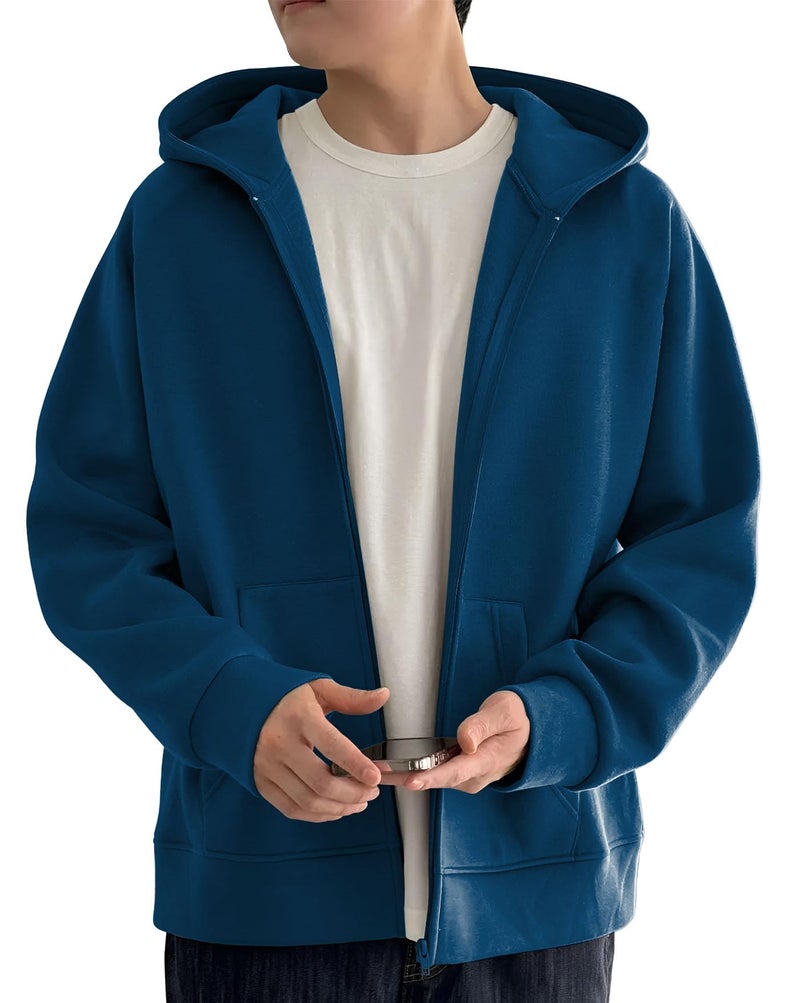 AUSK Men Jacket with hooded Neck || Mens Hoodies Sweatshirt || Hoodie Jacket for winter - Image 1