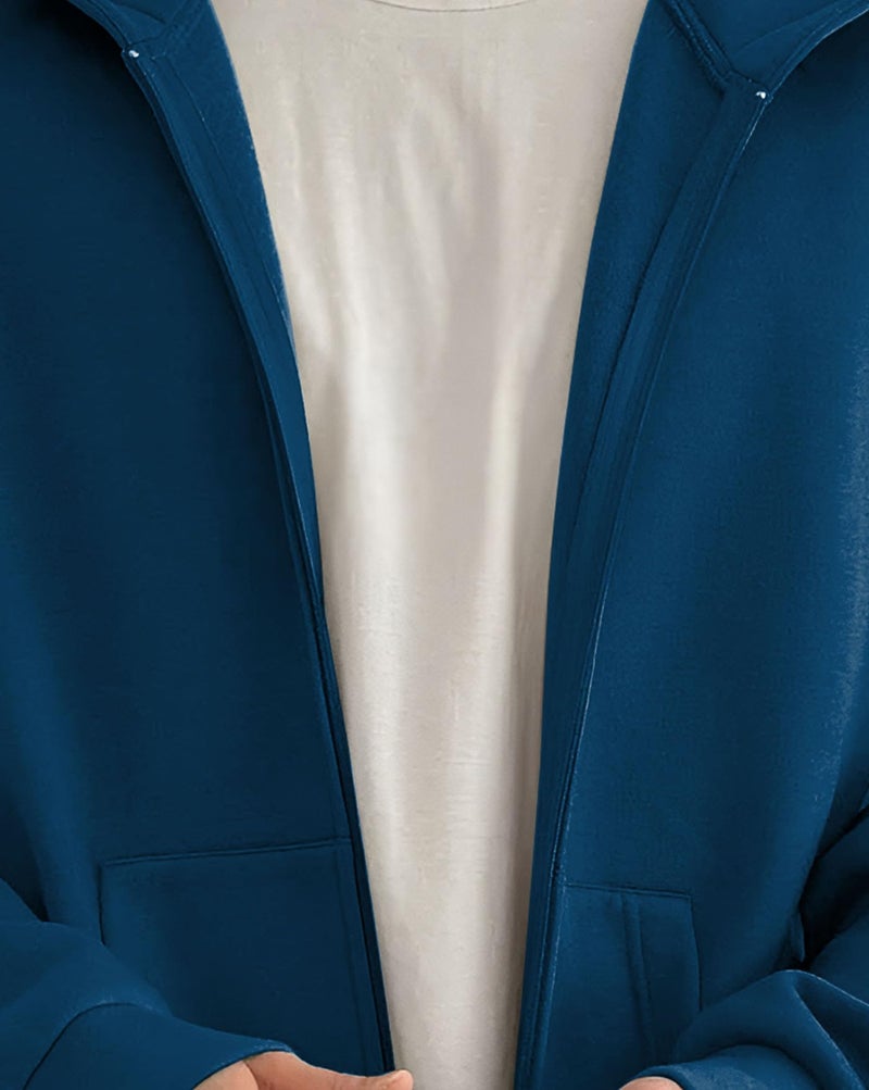 AUSK Men Jacket with hooded Neck || Mens Hoodies Sweatshirt || Hoodie Jacket for winter - Image 4