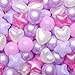 GOGOSO Ball Pit BallsPlastics Balls for Ball Pit Stars Hearts Shape for PastelBall for Toddlers Kids Pear Pink Purple White 100pcs - Image 3