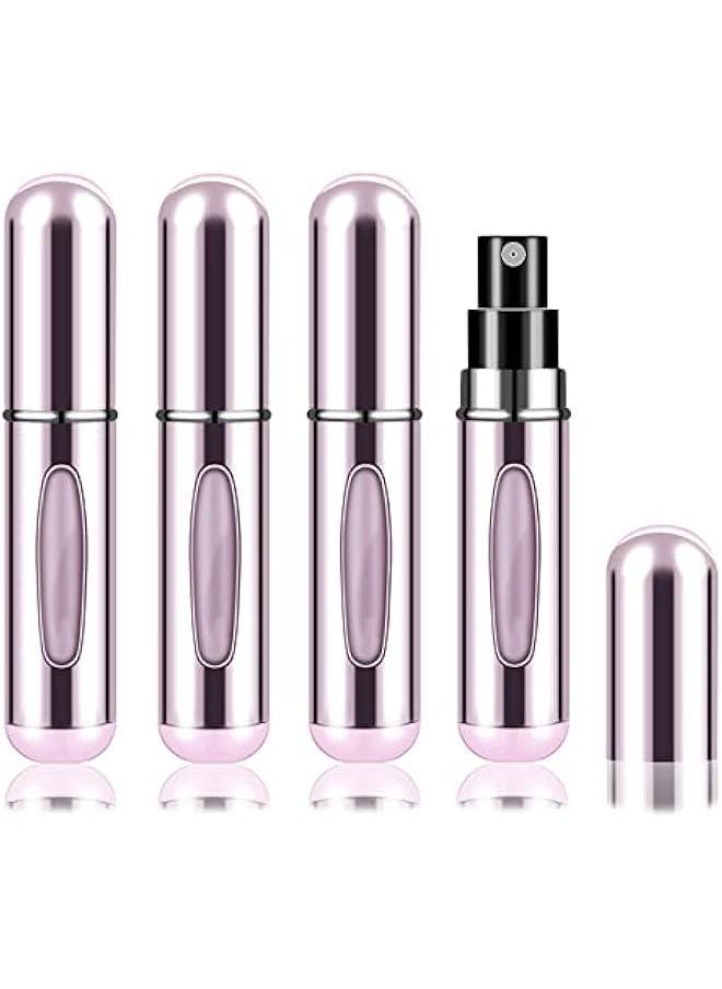 Generic 4Pcs Refillable Perfume Atomizer Bottles，Portable Mini Separate Perfume Bottle，Travel and Outings Spray Boxes Dispensers 5ml/0.2oz (Pink)  - Image 1