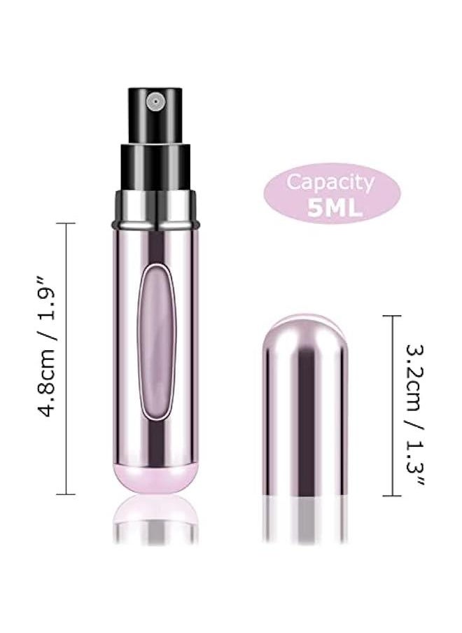 Generic 4Pcs Refillable Perfume Atomizer Bottles，Portable Mini Separate Perfume Bottle，Travel and Outings Spray Boxes Dispensers 5ml/0.2oz (Pink)  - Image 2