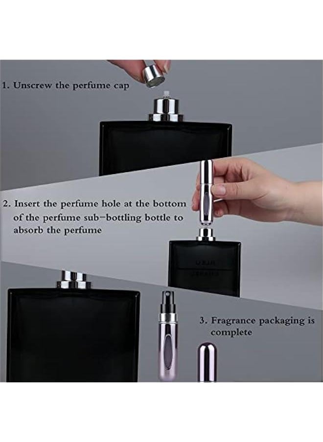 Generic 4Pcs Refillable Perfume Atomizer Bottles，Portable Mini Separate Perfume Bottle，Travel and Outings Spray Boxes Dispensers 5ml/0.2oz (Pink)  - Image 4