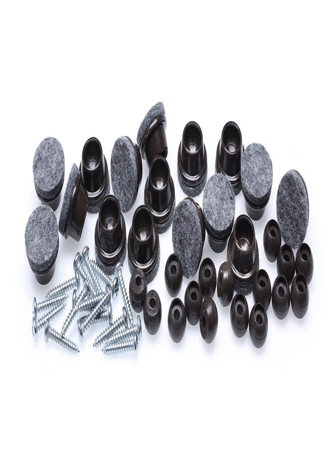 Slipstick منزلقات لباد دوارة للكراسي من GorillaFelt (عبوة من 16 قطعة) - أدوات تسوية الكراسي تُثبّت بالبراغي - واقيات أرضية لأرجل الأثاث المائلة أو المستقيمة، منزلقات لباد دائرية مقاس 1 بوصة، CB259-16 - Image 4