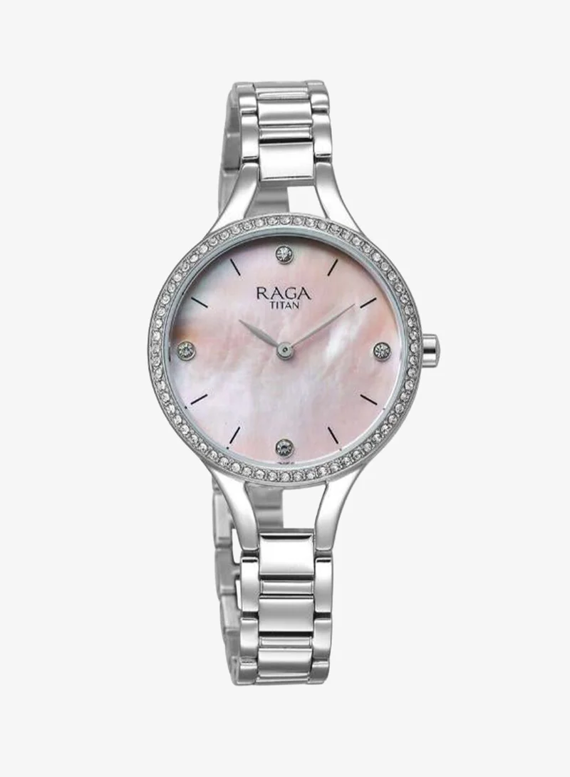 Titan Women's Metal Analog Watch 95275SM01 - 30 mm