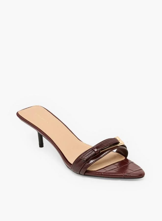Flora Bella By Shoexpress BURGUNDY Women Slip On Slide Sandals for Women | Best Price UAE