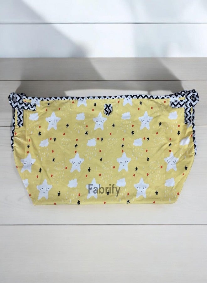 Fabrify Baby Hammock Ghodiyu/Khoyu Soft Cotton Cloth Swing Cradle Safety with Mosquito Net Cover with Zipper (Yellow) - Image 3