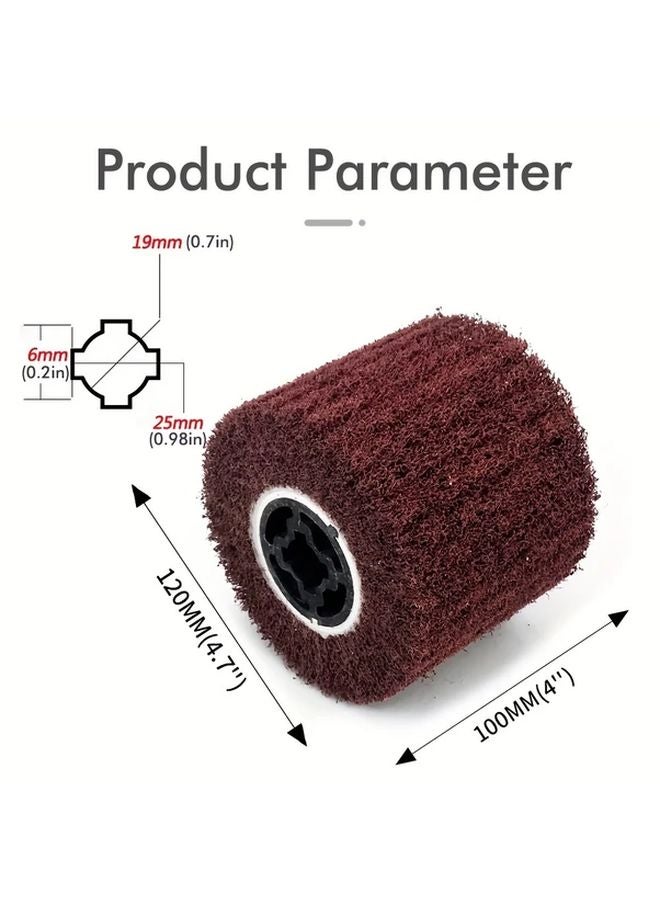 Nylon Polishing Drum 120x100x19mm 120 Grit For Stainless Steel Aluminum Iron Electric Tool - Image 3