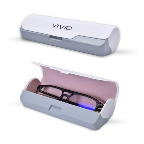 VIVID VividVisionInt® Unisex Hard Shell Protective sPECS Case Cover Eyewear Spectacles For Men and Women AP-442-OP SUNFLOWER-O (WHITE-GREY)-AP-442 - Image 2