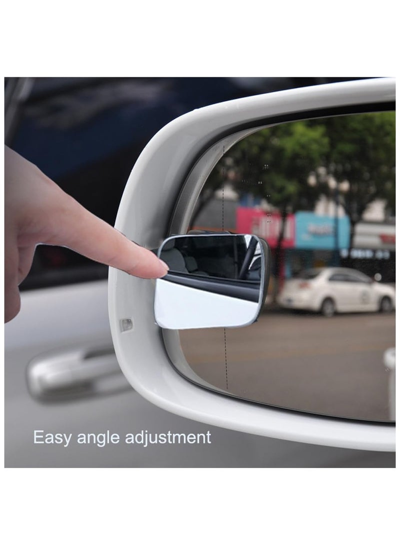 Generic 3R Original Blind Spot Mirror, HD Glass Convex Lens Frameless Adjustable 360 Degree Wide Angle for All Car (2 PCS, Rectangle)  - Image 2