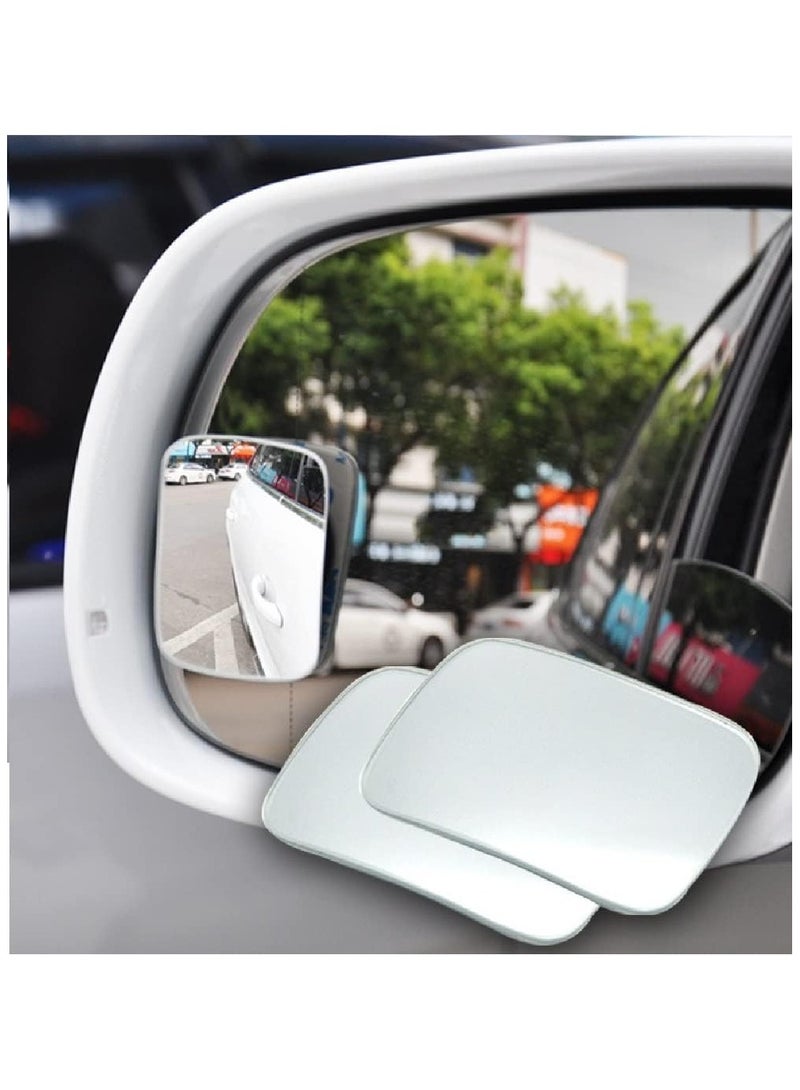 Generic 3R Original Blind Spot Mirror, HD Glass Convex Lens Frameless Adjustable 360 Degree Wide Angle for All Car (2 PCS, Rectangle)  - Image 1