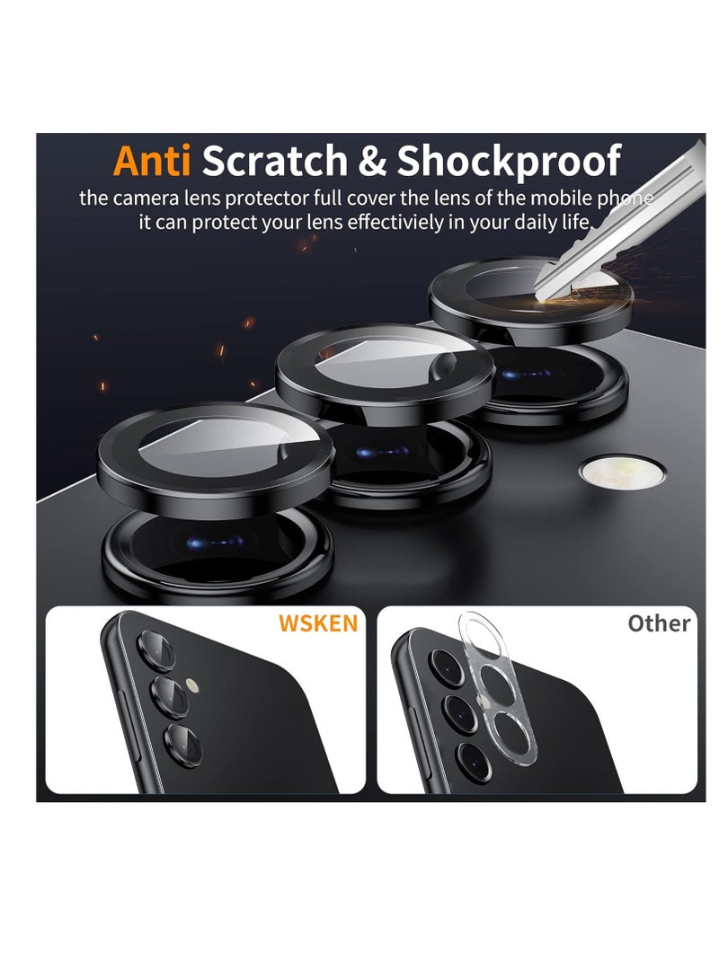 Samsung Galaxy A34 Camera Lens Protector Case Cover, Anti Scratch HD Tempered Metal Glass Camera Screen Protector Shockproof Film for Galaxy A34 5G Accessories, Black - Image 2