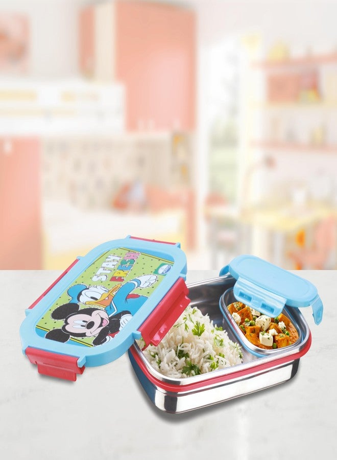 JOYO True Food Big Stainless Steel Lunch Pack 900 ML, with Dabbi 110 ML | Stainless Steel Lunch Box | Lunch Box with Snap Lock | Perfect for School, College & Office | Disney Mickey - Image 2