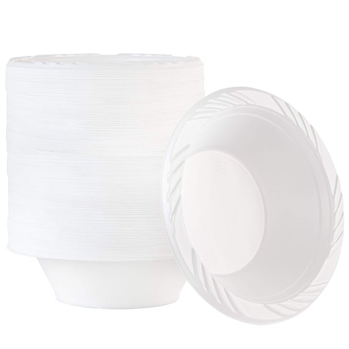 200 COUNT DISPOSABLE 12 OUNCE WHITE PLASTIC SOUP BOWLS