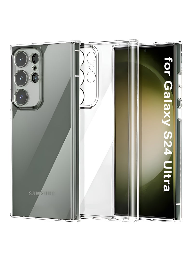 BORTONY Samsung Galaxy S24 Ultra Case Cover 6.8 Inch Crystal Clear Anti Yellowing Case Shockproof Bumper Protective Phone Cover for Galaxy S24 Ultra - Image 1