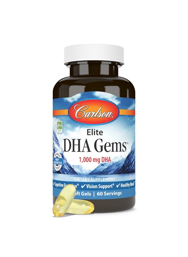 Carlson كارلسون - جواهر إيليت DHA، 1000 ملغ DHA، مصيد بري، مصدر مستدام، وظيفة الدماغ ورؤية صحية، 60 كبسولة لينة - Image 5