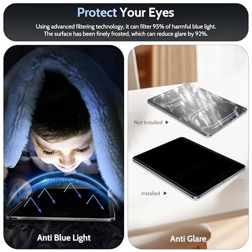 Peslv 4-Way Magnetic Privacy Screen for iPad Pro 11 Inch 5th (2024, M4),360 Removable Anti Blue Light Glare Spy Private Filter, High Sensitive Bubble-Free Easy Install Black Security Screen Protector - Image 4