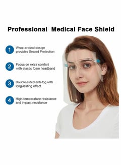 Y&D Reusable Silicone Safety Face Mask, Anti Air Dust Glasses Style Visor, 6 Pcs Transparent Fog Layer Unisex Mouth Cover Fashion Protective for Daily Use  - Image 5