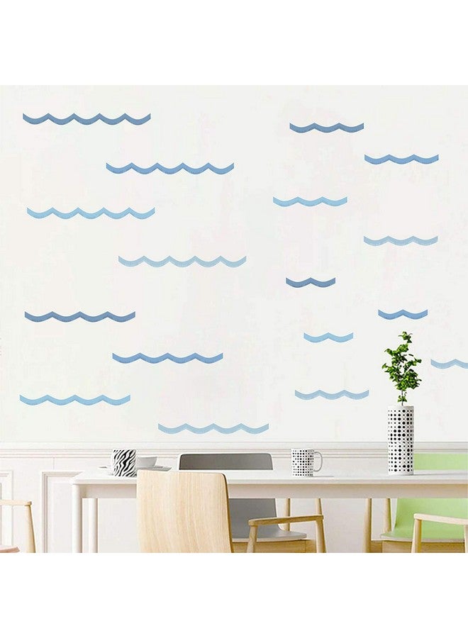 Easu Ocean Waves Wall Decals - Kids Room Decor - Peel & Stick Removable Stickers - Image 1
