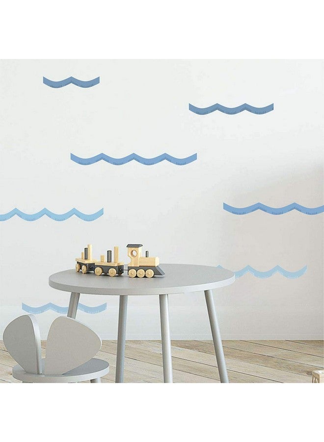 Easu Ocean Waves Wall Decals - Kids Room Decor - Peel & Stick Removable Stickers - Image 4