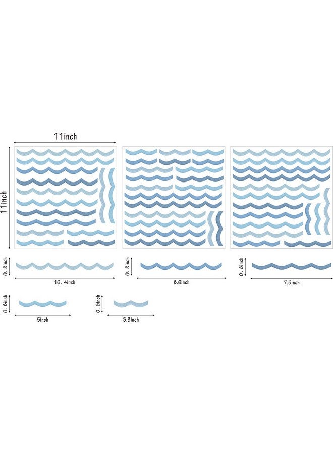 Easu Ocean Waves Wall Decals - Kids Room Decor - Peel & Stick Removable Stickers - Image 5