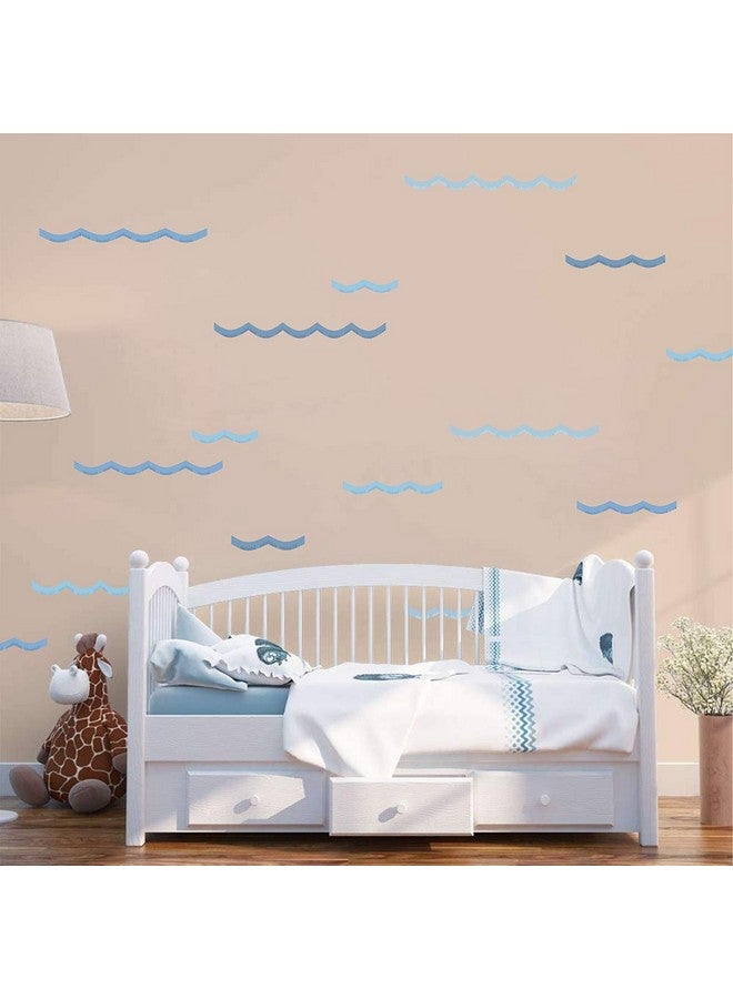 Easu Ocean Waves Wall Decals - Kids Room Decor - Peel & Stick Removable Stickers - Image 3