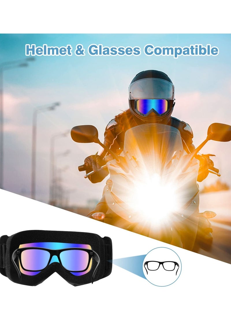 Generic - Dirt Bike Goggles Motorcycle ATV Riding Ski Windproof Glasses Racing Helmet for Adults Men Women Youth Kids 2 Pack - Image 1
