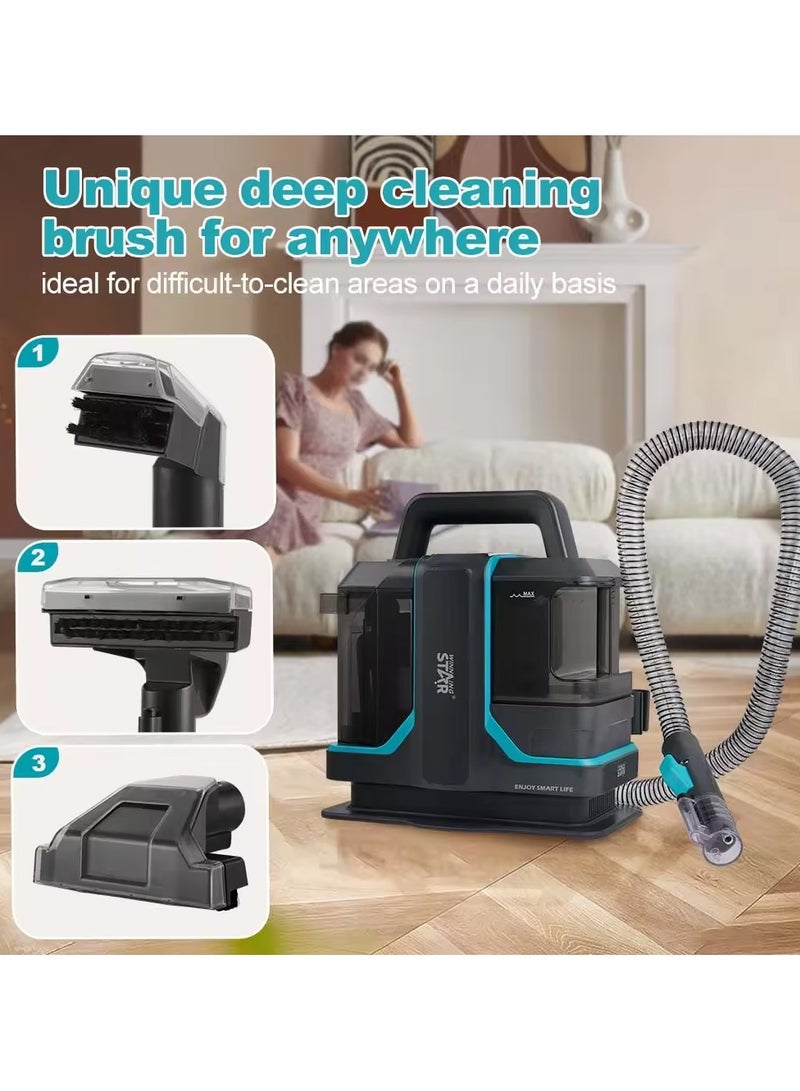 Winning Star Spot Cleaning Electric Vacuum Machine (ST-4600) - Powerful Motor, Dual Separate Tanks with Wet & Dry-Cleaning Functionality for for carpets, sofas, and furniture - Image 2