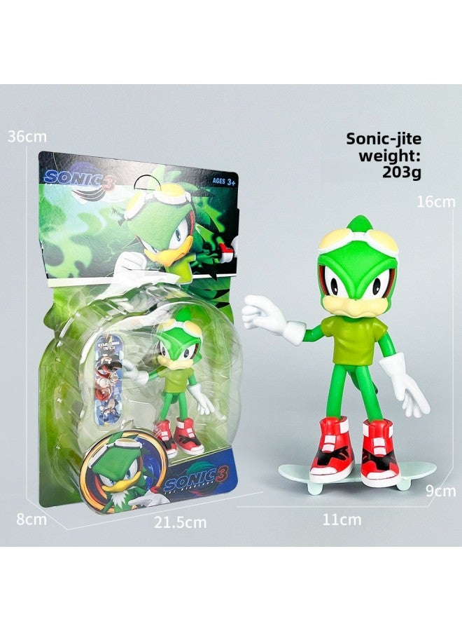 Hot Sale Sonic Sonic Super Mouse Flying Mouse Hand-held Animation Doll Tide Play Window Box Card Batch-Color:Sonic-jite  - Image 1