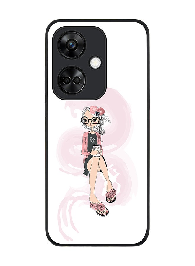 Stylizedd Rugged Black Edge case for OnePlus Nord CE3 Custom Slim fit Flexible Anti Drop Thin Phone Case Cover - Nerdy Cute - Image 1