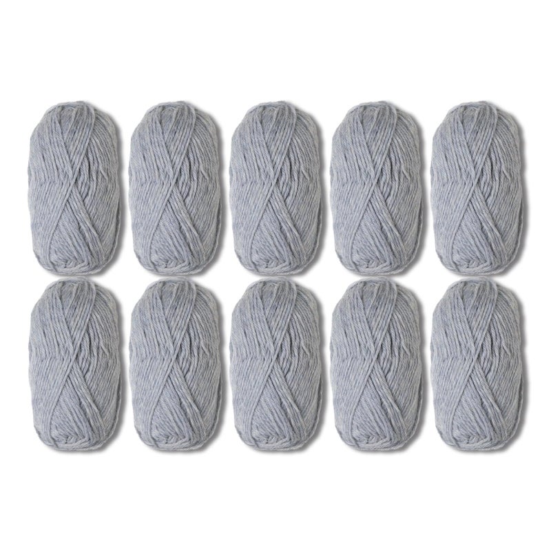 Knit Picks Wool of The Andes Blue Worsted Weight 100% Wool Yarn Multi Pack (10 Balls - Lake Ice Heather)