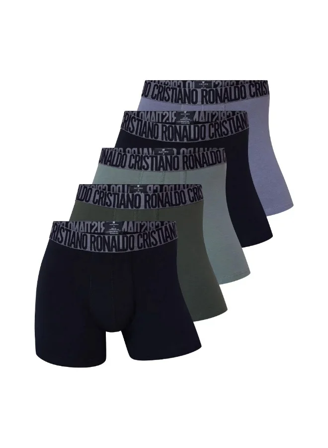 CR7 CR7 Men’s 5-Pack Stretch Cotton Trunks – Multicolor Boxer Brief Set with Cristiano Ronaldo Branded Waistband