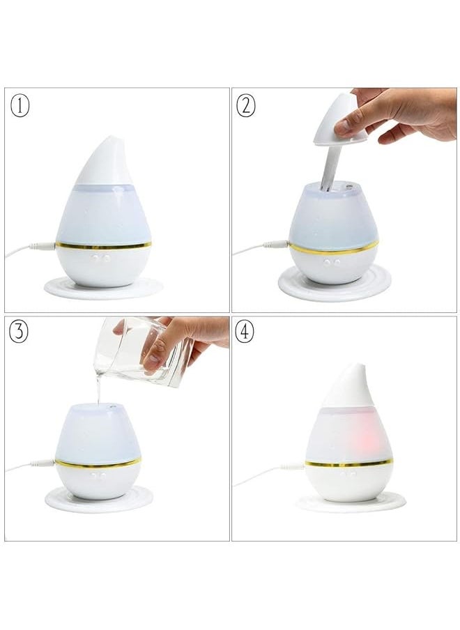 إيروريكس - مرطب هواء بالموجات فوق الصوتية مع مصباح LED متغير الألوان بمنفذ USB مع 7 ألوان - Image 1
